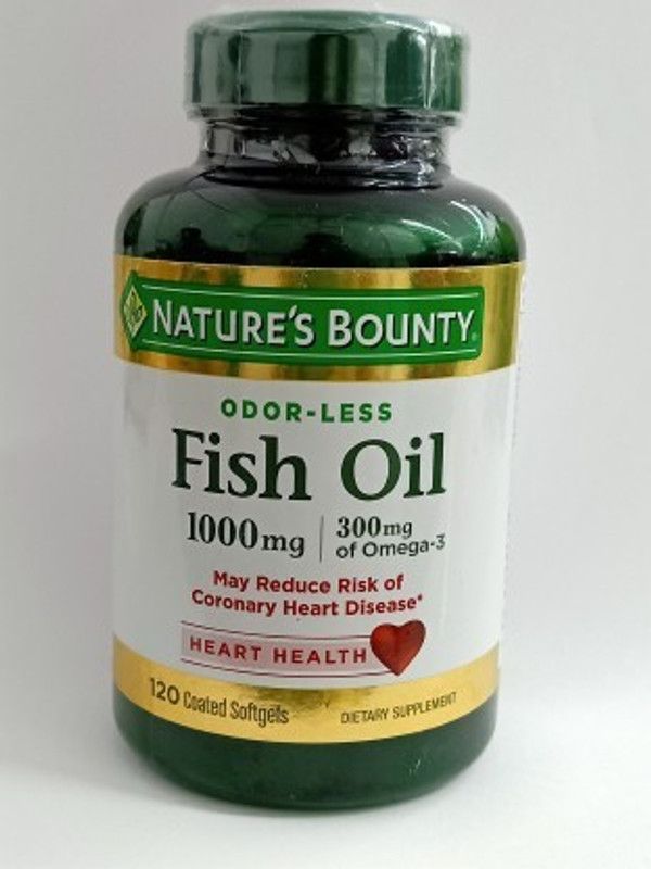 Nature's Bounty Odor-Less Fish Oil 1000mg Omega-3  (120 No)