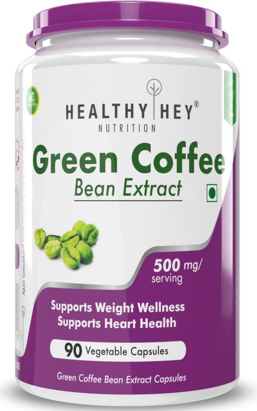 HealthyHey Nutrition Green Coffee Bean Extract With Antioxidants, 50% Chlorogenic Acid 500 Mg -90 Count  (500 mg)