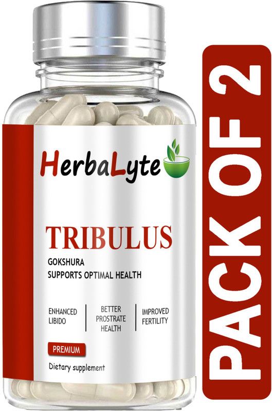 HERBALYTE Tribulus Terrestris Natural Testosterone Booster (Bokshura) (B43)  (2 x 60 No)