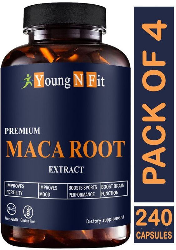 Young N Fit Maca Root Capsules Enriched with Maca Root Extract for Men (YNF213)Ultra  (4 x 60 Capsules)
