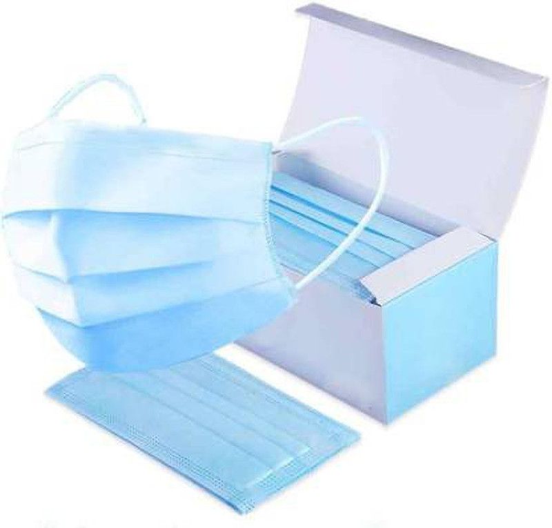 MoTRoX 3-Ply Mask for Virus Protection and Personal Health (Pack of 20) Surgical Mask  (Blue, Free Size, Pack of 20, 3 Ply)