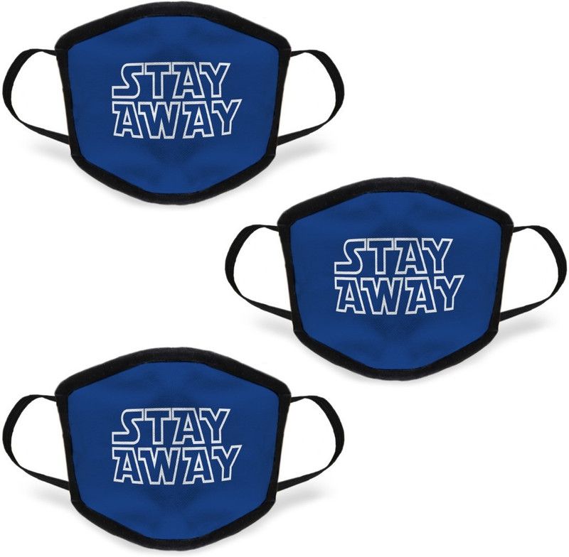Indigifts PRINTED FASHIONABLE MASK-DMKPMBK03OVMM-QTP20001 Cloth Mask  (Free Size, Pack of 3)
