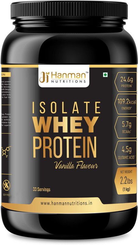 Hanman Nutritions Whey Protein Isolate Vanilla 1000 g Whey Protein  (1 kg, Vanilla)