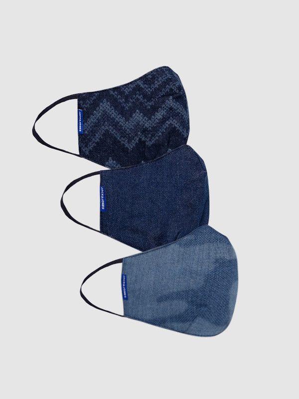 JACK & JONES 2140660 Cloth Mask With Melt Blown Fabric Layer  (Free Size, Pack of 3)