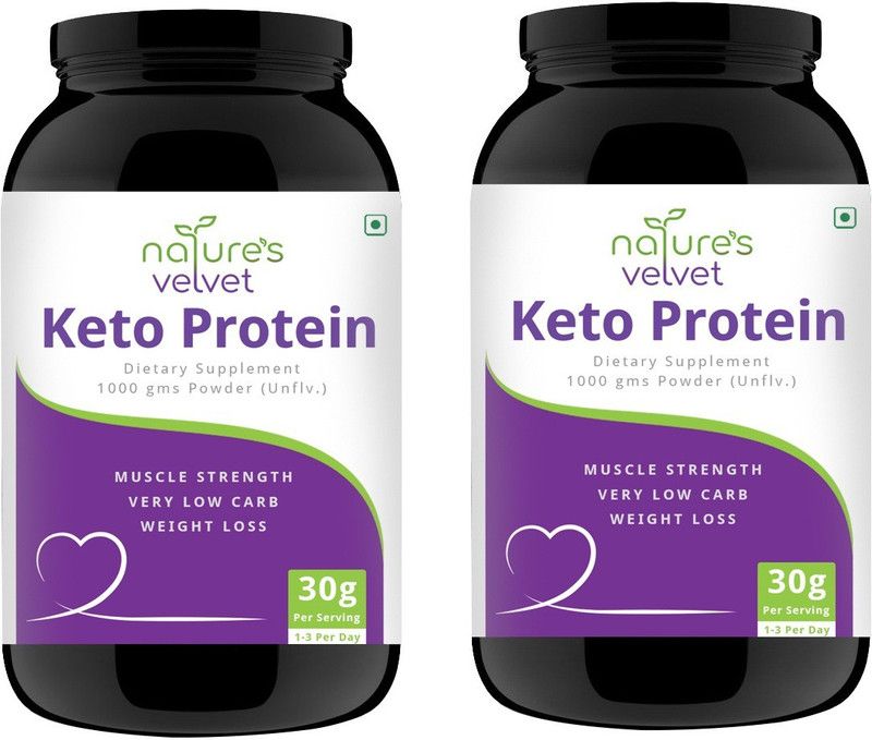 Natures Velvet Lifecare Keto Protein for Fitness and Strength, 1000 gms - Pack of 2 Whey Protein  (2000 g, unflavour)