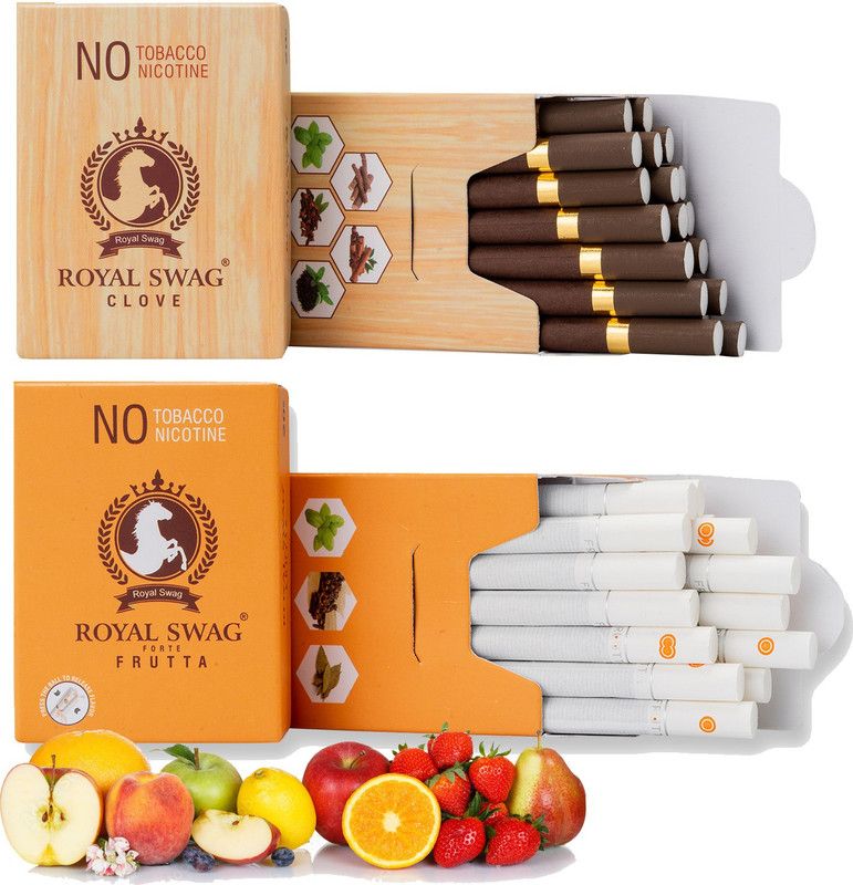 ROYAL SWAG Ayurvedic & Herbal Cigarette, Combo Pack of Clove and Frutta Flavour (40 Stick Each) With Nicotine Free & Tobacco Free Cigarettes Helps in Quit Smoking - (80 Sticks) Smoking Cessations  (Pack of 80)