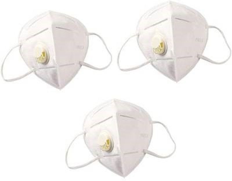 Surat Dream 5 Layer respiriator n 95 Reusable anti-pollution Mask, anti-virus Protective Mask filter KN95-V with Filter Valve Reusable n95 mask filter Reusable, Washable  (White, Free Size, Pack of 3)