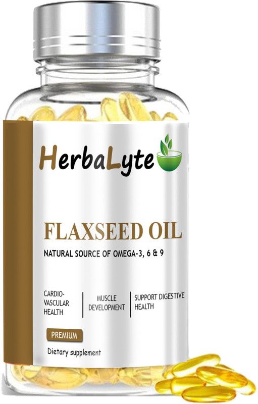 HERBALYTE Pro Flaxseed extract capsules Omega 3 Pro  (30 Capsules)