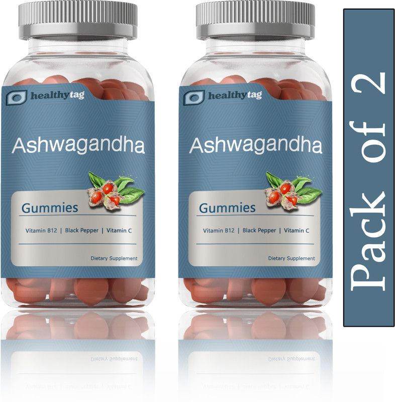 Healthy Tag Ashwagandha Gummies with Vitamin D for Relaxation & Focus (SD33)Pro  (2 x 15 No)