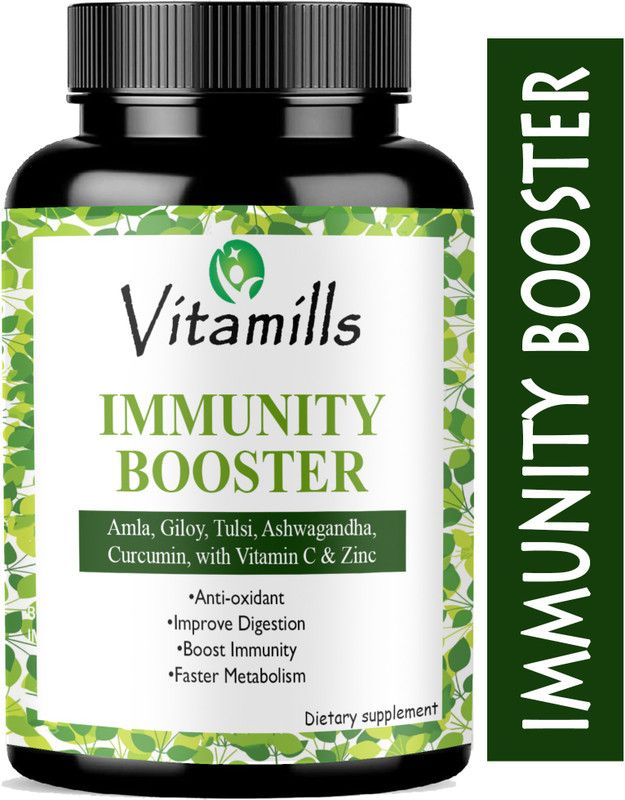 Vitamills Immunity Booster Capsule ,Vitamin C 1000mg for Glowing Skin(Natural)  (30 Capsules)