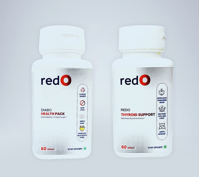 redo Combo Pack Of Diabetic welllness & Thyroid wellness  (2 x 60 Capsules)