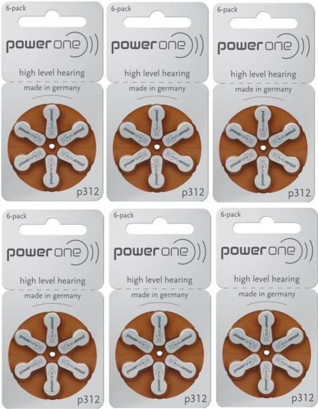 Power one P312 Hearing Aid Batteries 1.45V 6patta pack of 36 batteries p312 hearing aid battery Stethoscope Case  (Silver)