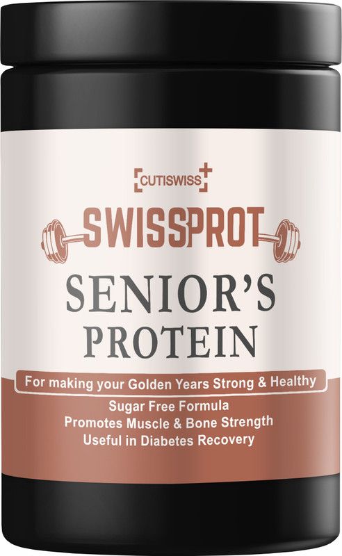 CUTISWISS Protein Powder Supplement For Senior Citizens , 40+ Protein Powder Protein Blends  (360 g, Chocolate)