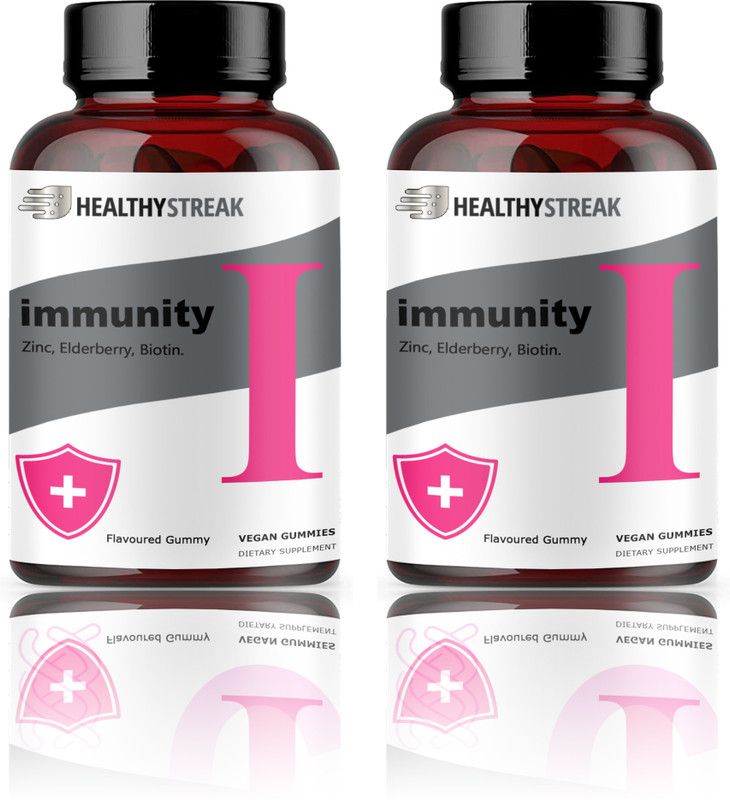 Healthy Streak Immunity Booster Gummies for Adults & Kids with Vitamin C & Herbs (SD21)Pro  (2 x 15 No)