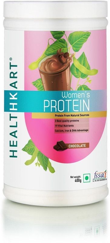HEALTHKART Women's Protein with Calcium, Iron & DHA 400g Chocolate  (400 g)