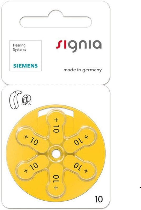 Signia P10 Hearing Aid Batteries 1.45V 1 patta (6 battery) Stethoscope Case  (Silver)