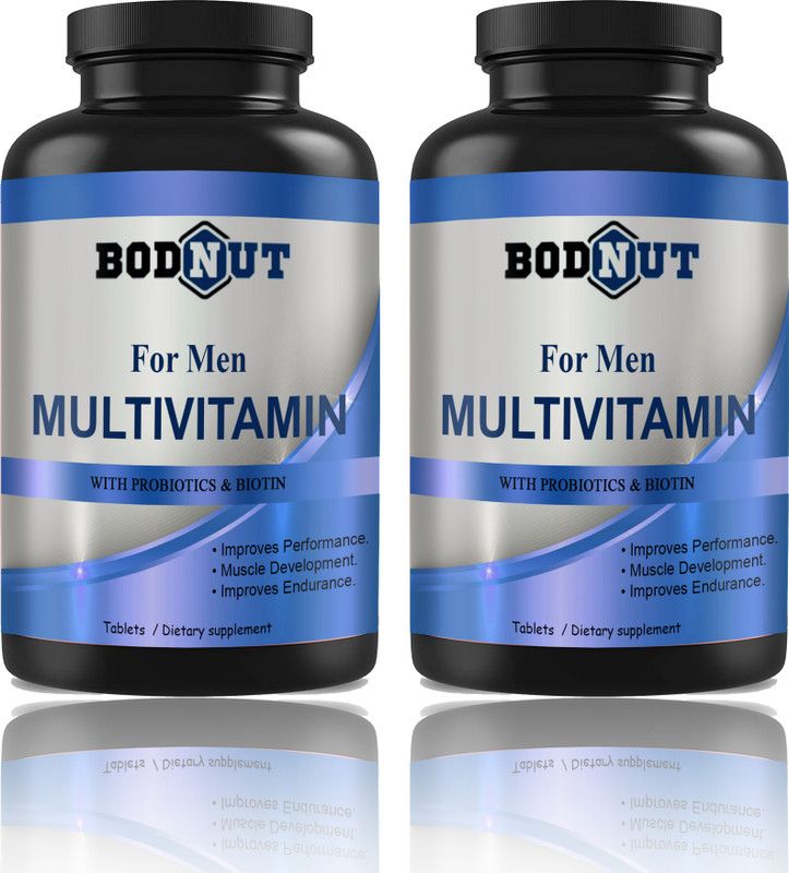 Bodnut Multivitamin For Men, Multivitamin Women Tablets (G245)  (2 x 60 Tablets)