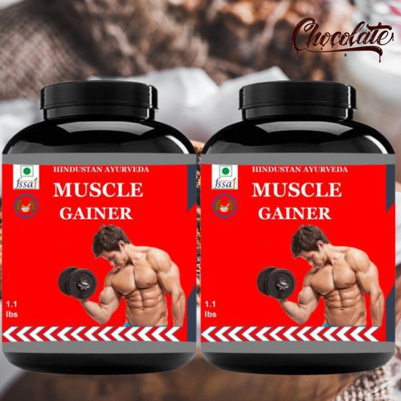hindustan herbal Muscle Gainer, Muscle Growth, Ayurvedic Product, Flavor, Chocolate, Pack of 2  (2 x 250 g)