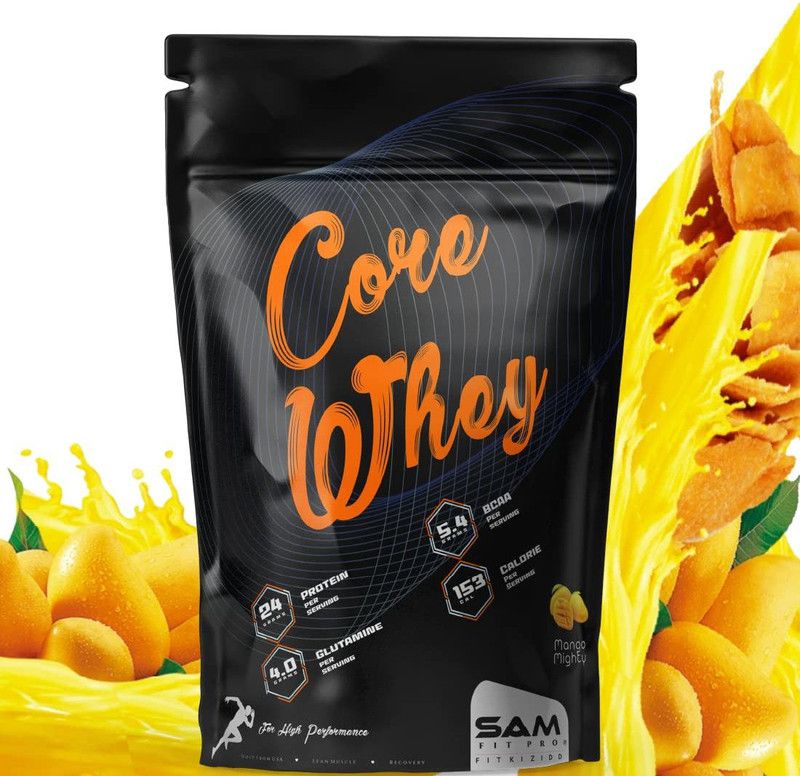 SAMFIT Pro Core whey |Mango Mighty Whey Protein  (907 g, Mango Mighty)