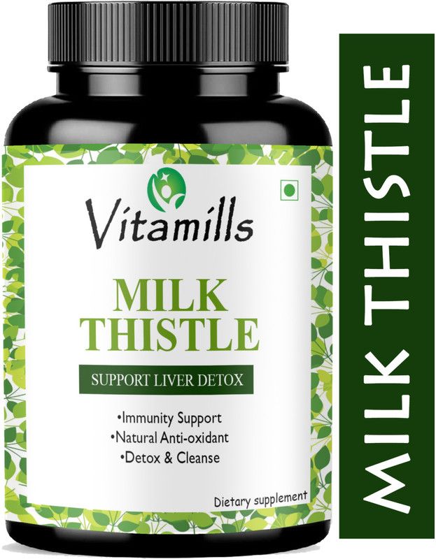 Vitamills Milk thistle for liver support and liver detox for men and women(Pro)  (30 Capsules)