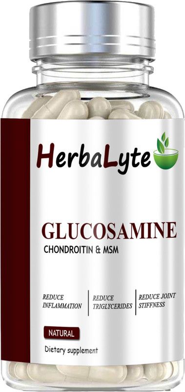 HERBALYTE Glucosamine Joint Pain Relief Support, HCl, Boswellia, (H22) Advanced  (60 No)