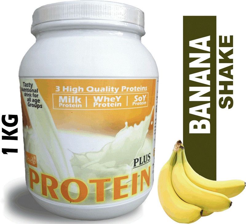 DEVELO WHEY/SOY/MILK TRIPLE PROTEIN MASS/WEIGHT GAINER Protein Blends  (1 kg, BANANA SHAKE)