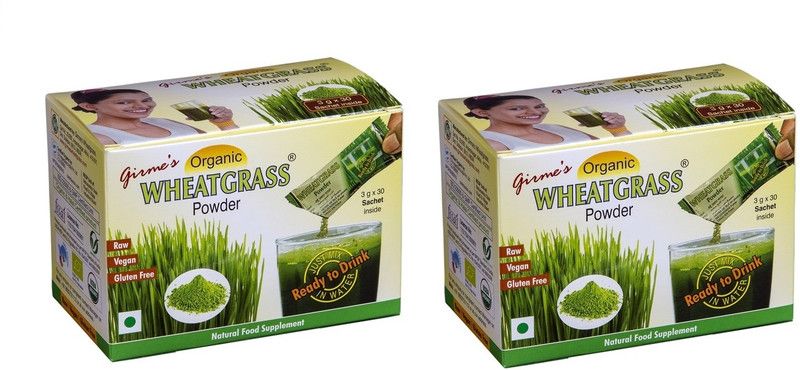 Girme's Wheatgrass Powder - (3gx30) x sachet pack of 2  (2 x 90 g)