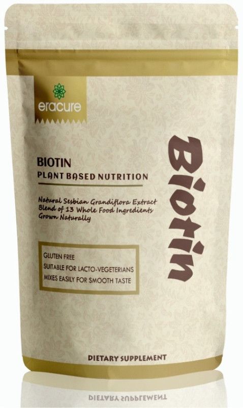 EraCure Nutrition Plant Based Biotin 10000+ mcg For Strong Hair & Healthy Skin (S18) Advanced  (500 g)