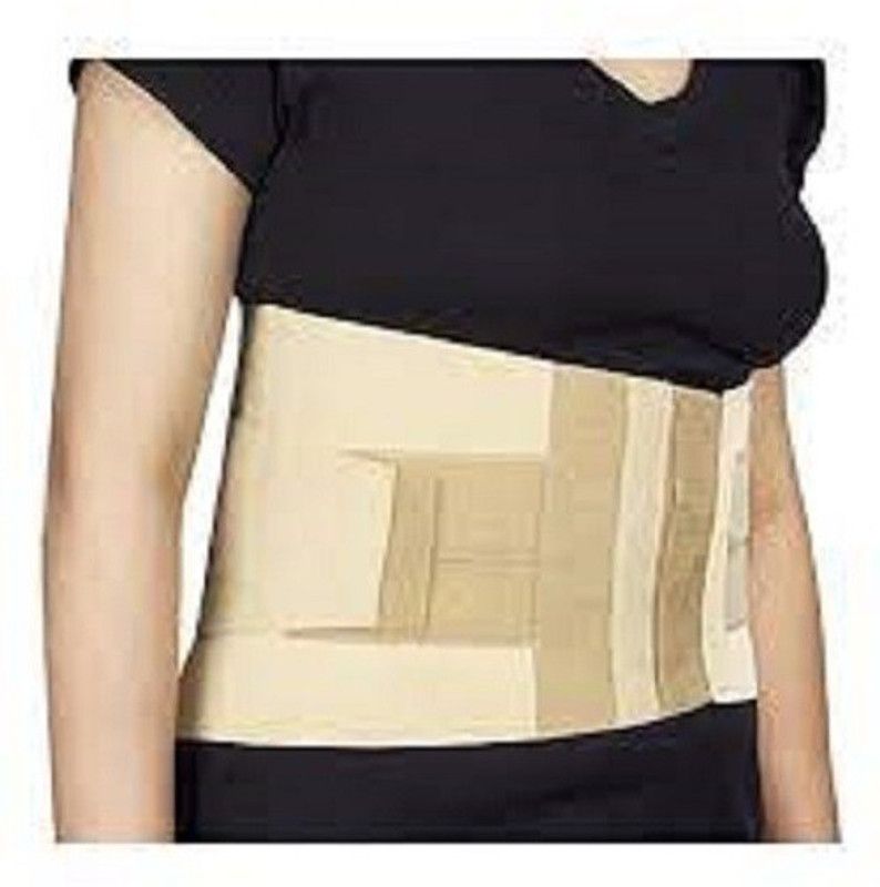 KESHU CONTOURED BEIGE BACK SUPPORTER L.S.BELT BEIGE COLOR UNISEX Back Support  (Beige)