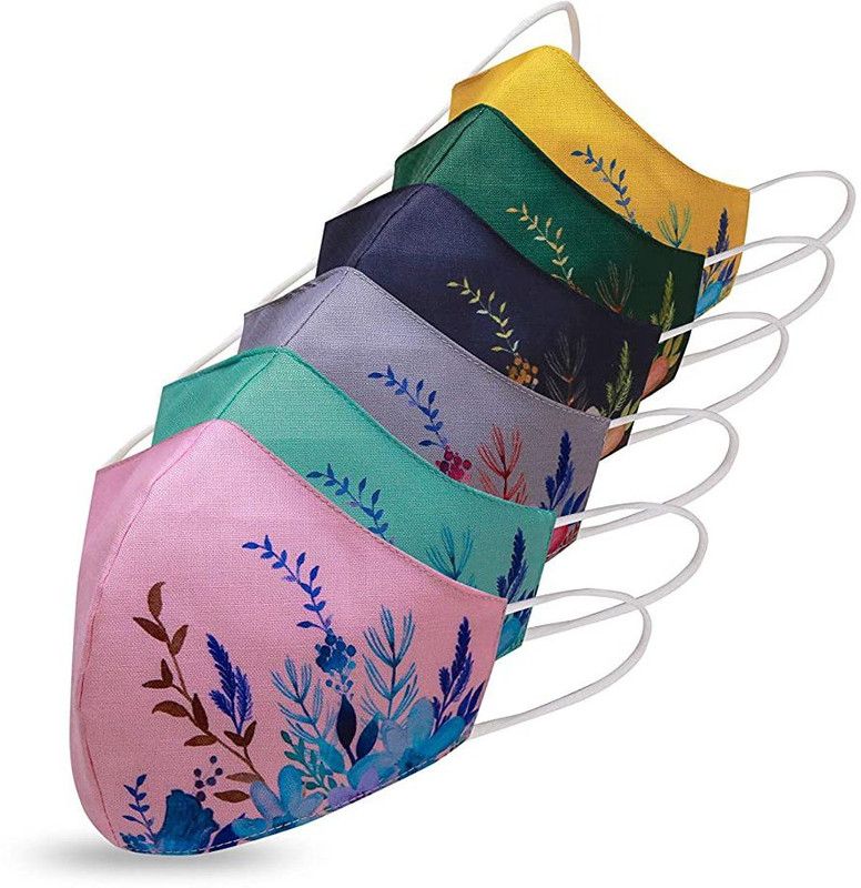 Ryzus Cotton Reusable Mask Cloth Mask  (Free Size, Pack of 6)