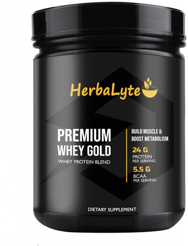 Herbalyte Nutrition 100% Whey Protein Supplement Powder Whey Protein (S515) Whey Protein  (600 g, Vanilla Ice Cream)