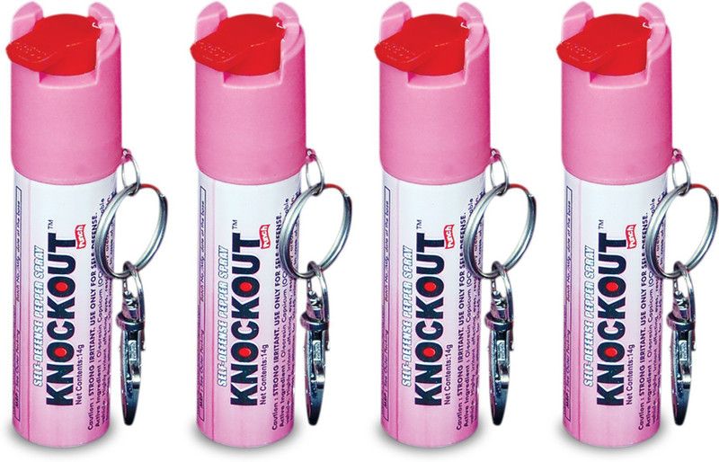 Knockout Self Defence Pepper Spray for women safety (Pack of 4) Pepper Stream Spray