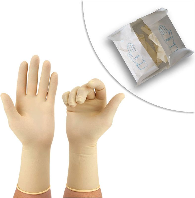 OTICA Sterile Glove |CE - ISO Approved | Powdered | EO | size 7 Qty-10 pair Latex Surgical Gloves  (Pack of 20)