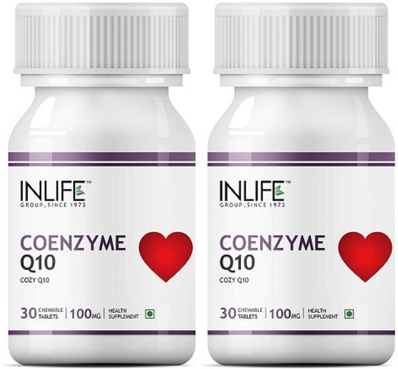 Inlife Coenzyme Q10 (Ubiquinone), 100 mg - Chewable Tablets 30 - (2 Pack)  (2 x 30 No)