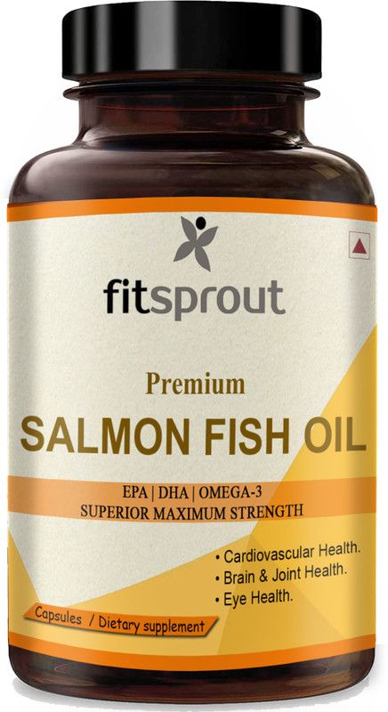 Fitsprout Salmon Fish Oil 1000mg Triple Strength 660mg (K123)  (60 Capsules)
