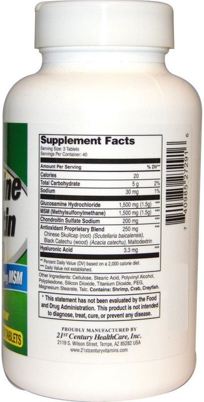 21st Century 21st Century, Glucosamine Chondroitin Advanced,  (120 No)