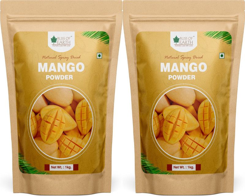 Bliss of Earth 2x1kg Mango Powder Natural Spray Dried king of fruits Vitamin A,C,K Rich Nutrition Drink  (2x1 kg, mango Flavored)