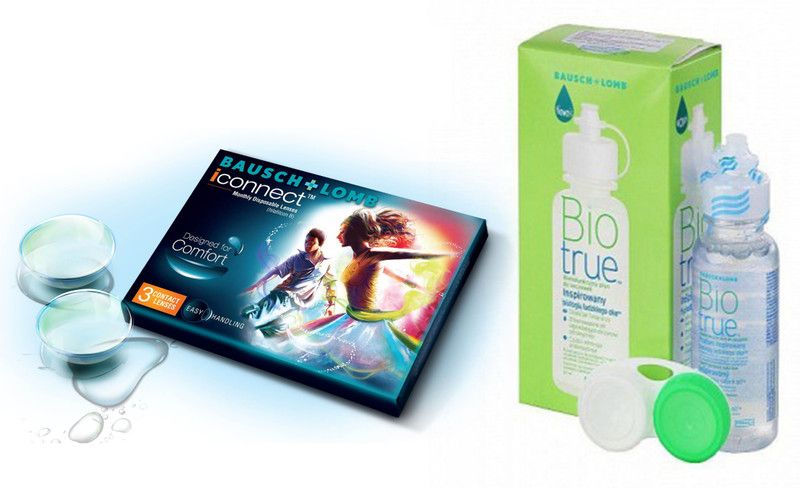 BAUSCH & LOMB Monthly Disposable  (-3.75, Contact Lenses, Pack of 3)