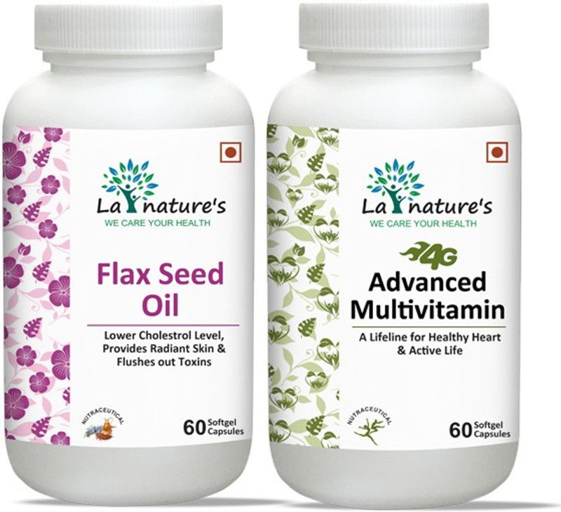 La Natures 4G Advanced Multivitamin + Flax Seed Oil Capsule  (2 x 30 Tablets)