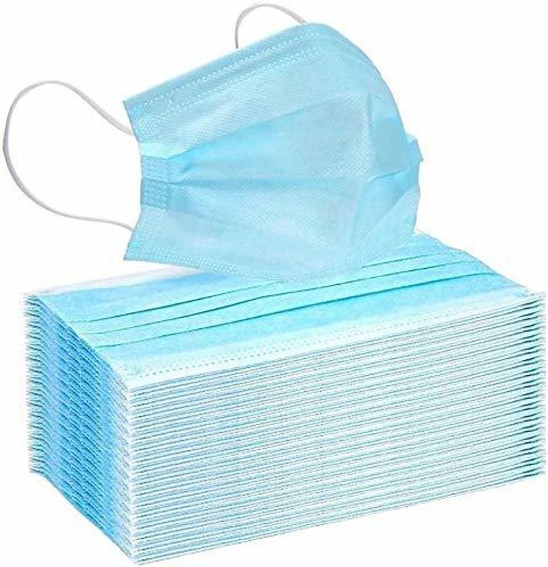 KDS SURGICAL 3ply Non Woven Disposable Surgical Face Mask for Pollution with Flexible Ear Loop Dust Mask Nose Mask Mouth Mask Surgical Mask for Men Women Surgical Mask With Melt Blown Fabric Layer  (Blue, Free Size, Pack of 425, 3 Ply)