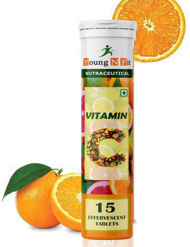 Young N Fit Nutrition Natural Vitamin C & Zinc Effervescent Tablets Ultra  (15 Tablets)