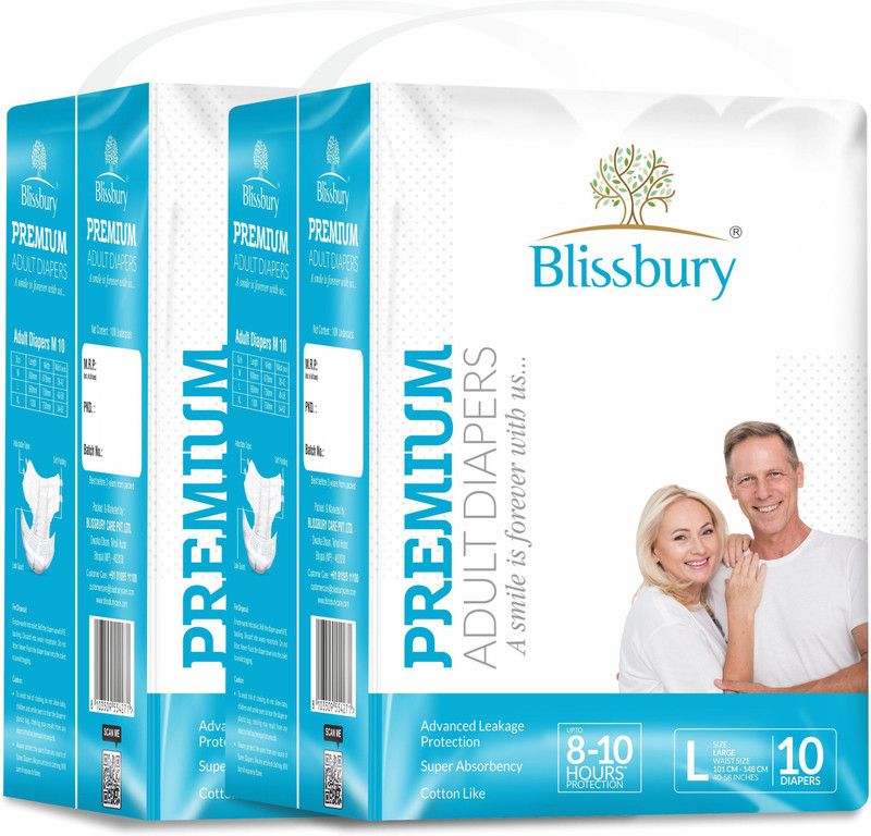 Blissbury BLISSADL20 Adult Diapers - L  (20 Pieces)