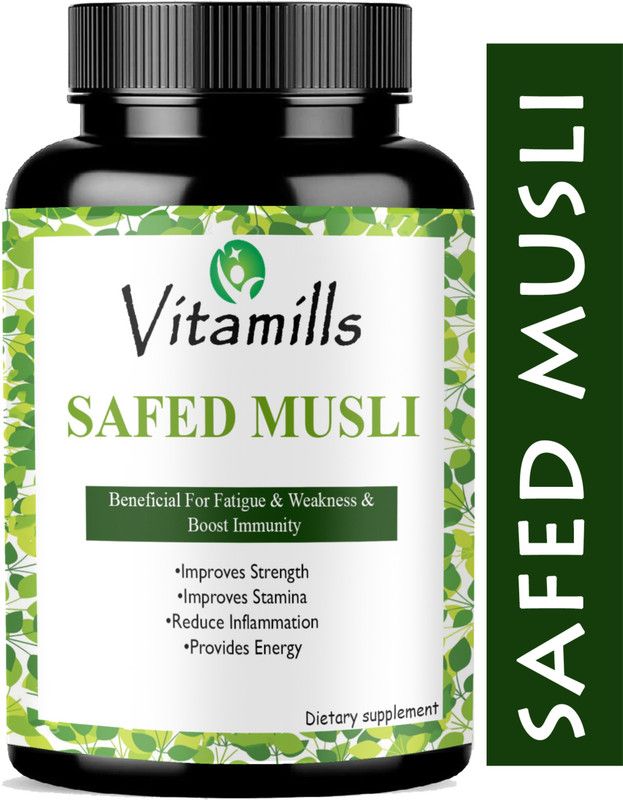 Vitamills Safed Musli, safed musli capsule, testosterone booster for men(Premium)  (30 Capsules)