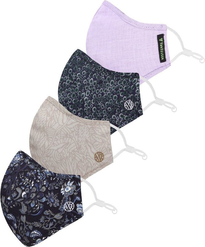 VAN HEUSEN VWMSFRGFL11618 Cloth Mask  (Free Size, Pack of 4)