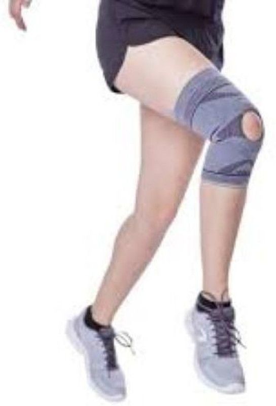 VISSCO KNEE CAP WITH OPEN PATELLA Knee Support  (Grey)