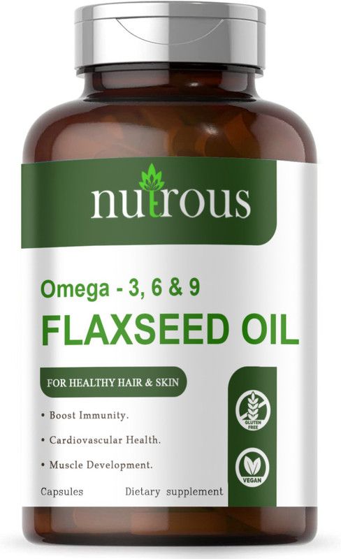 Nutrous Flaxseed extract Capsules Omega 369 (K150)  (90 Capsules)