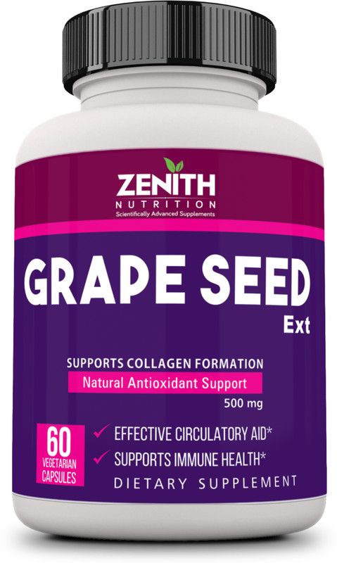 Zenith Nutrition Grape Seed Ext-500mg-60 Nos  (60 No)