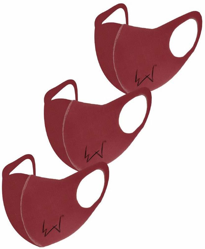 Enigma Vital B08LXCC4QH Washable Cloth Mask  (Maroon, Free Size, Pack of 3)