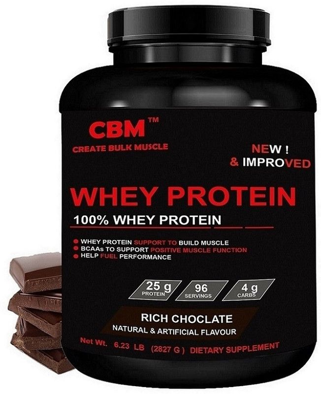 CBM Whey Protein Supplement Rich Chocolate Flavor Powder Weight Gainers/Mass Gainers  (2827 g, Chocolate)