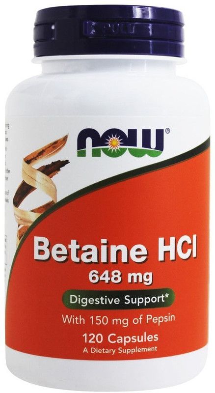 Now Foods Betaine HCI 648mg 120caps  (120 No)
